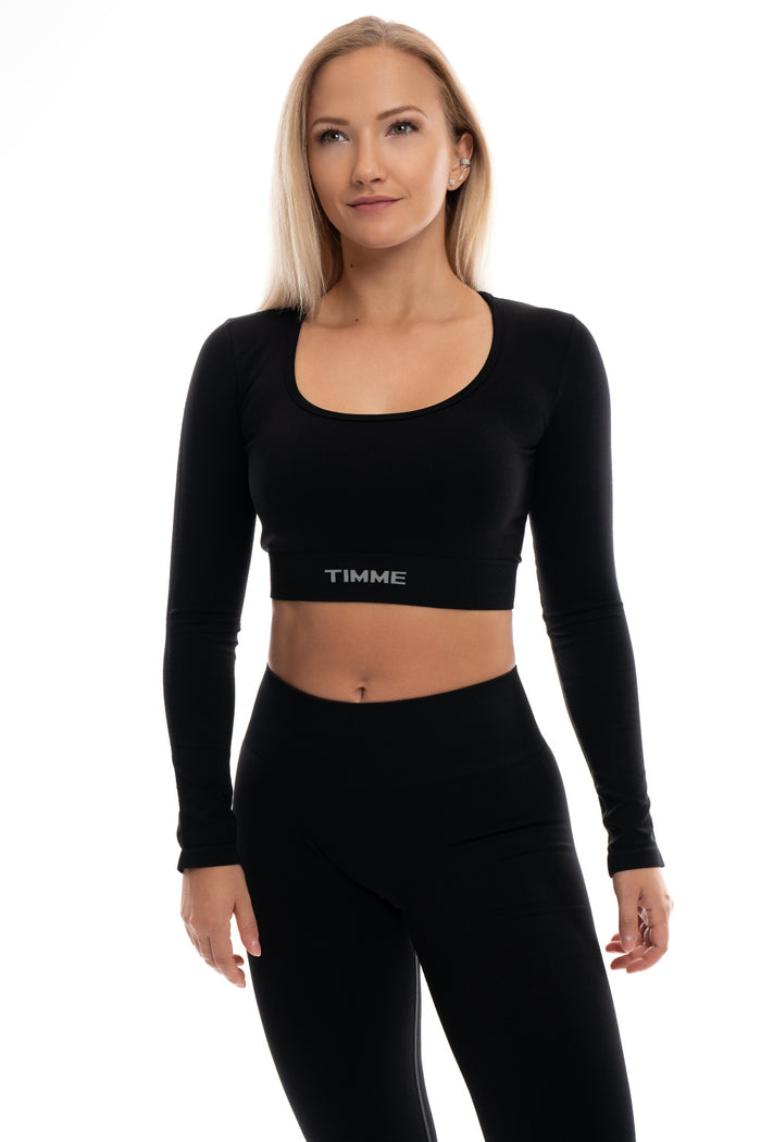 Crop T-shirt with long sleeves Seamless Skin 2.0